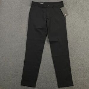 Lululemon Commission Slim-Fit Pant Mens 33x34 WovenAir Ventlight Black M5AF6S